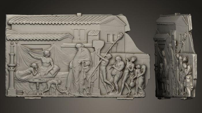 High reliefs and bas-reliefs, historical and religious (GRLFH_0148) 3D model for CNC machine